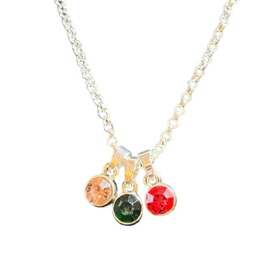 Birthstones Crystal Sterling Silver Necklace