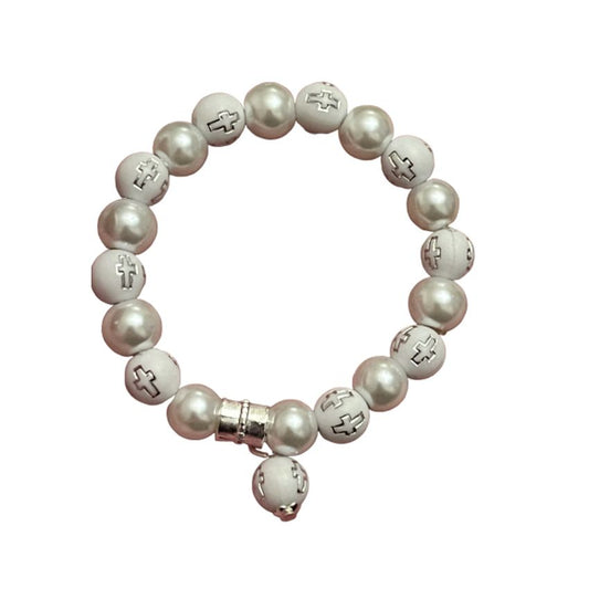 Cross And Angel Wing 1st Holy Communion Bracelet