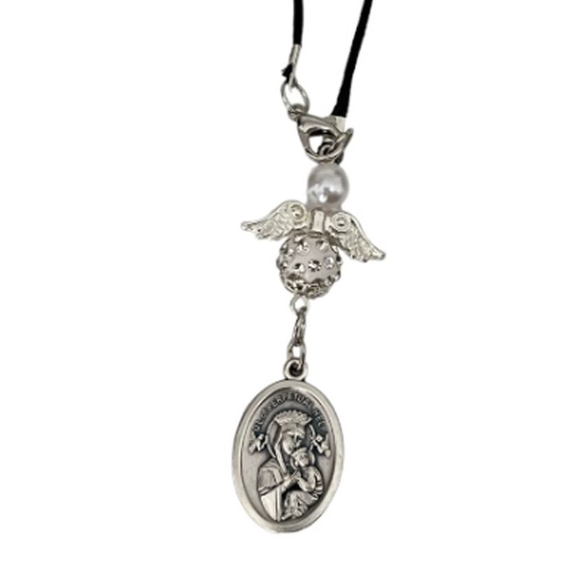 Our Lady Of Perpetual Help Medal Car Angel
