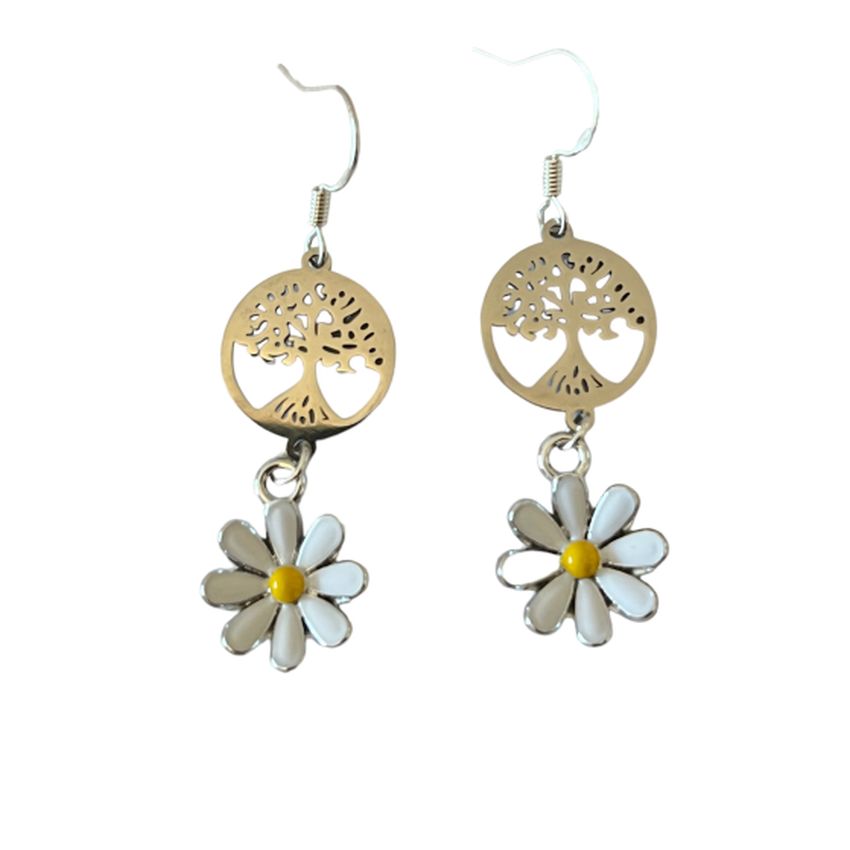 Daisy Tree Of Life Earrings