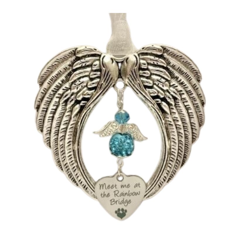 Meet Me At The Rainbow Bridge Wind Chime Angel