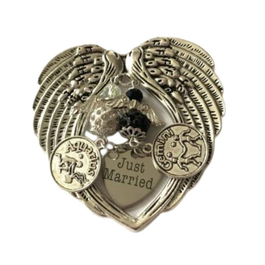 Star Sign Just Married Angel Wind Chimes