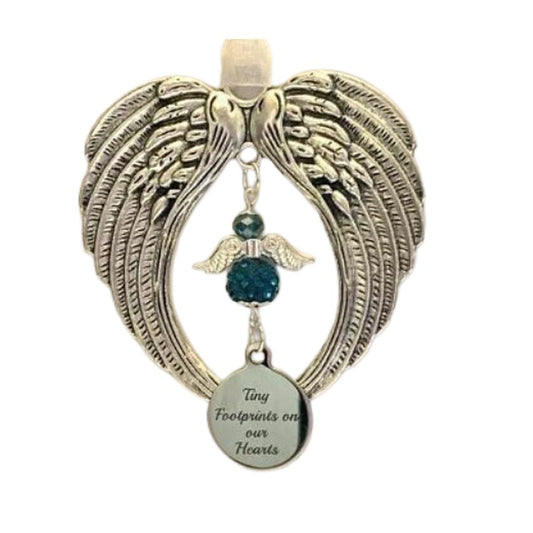 Tiny Footprints Wind Chime Angel Wings