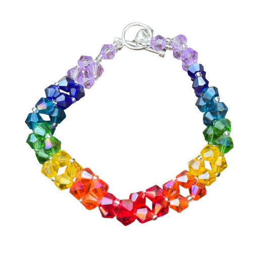 Hand Made Stitched Crystal Bead Chakra Bracelet