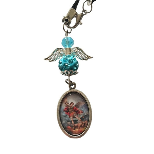 Coloured Guardian Angel Medal Car Angel