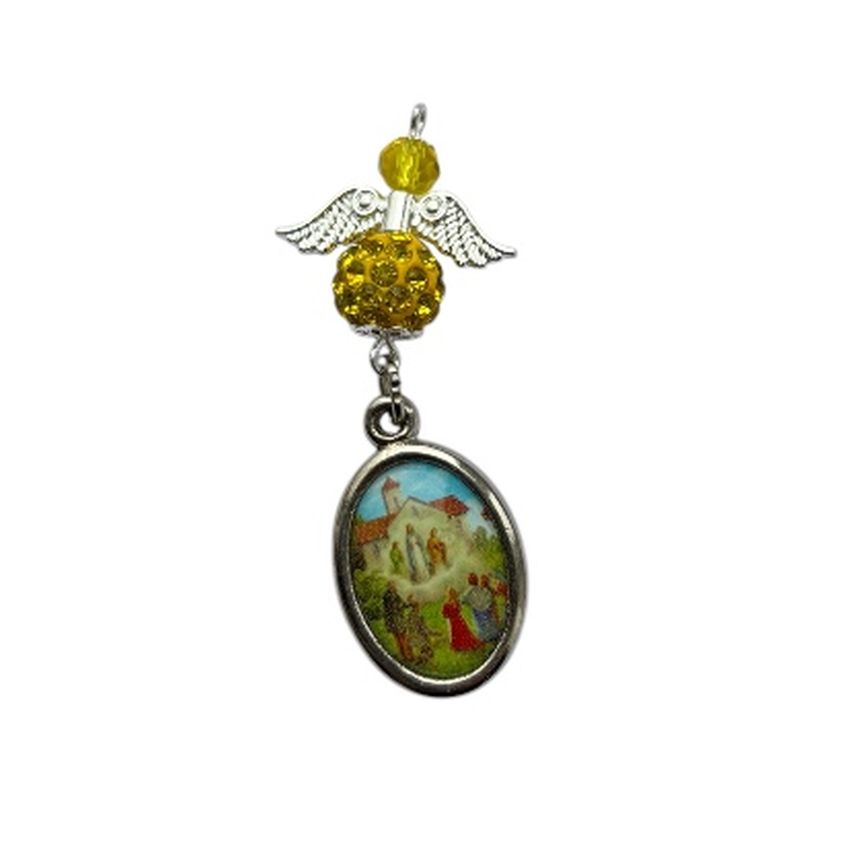 Our Lady Of Fatima Angel Medal Car Angel