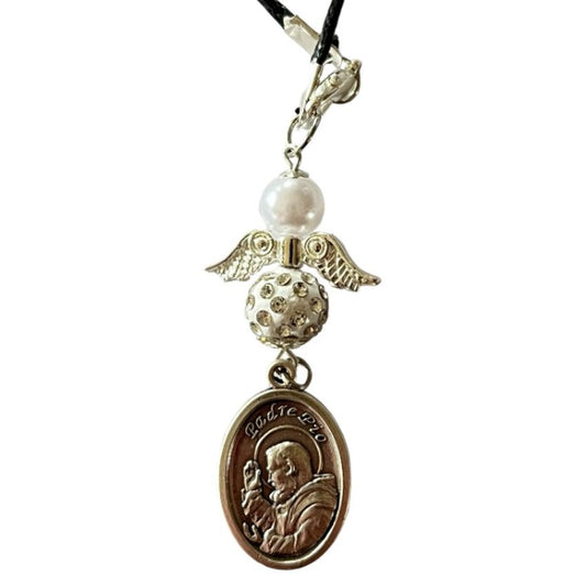 Padre Pio Medal Car Angel