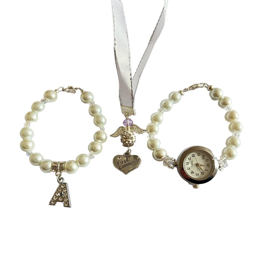 Communion Watch and Bracelet Set